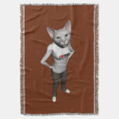 Couverture Chat Siamais Blanc Amoureux Mice (devant Vertical)
