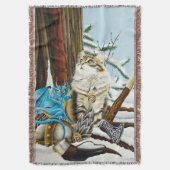 Couverture Chat Viking Bleu Dragon Fantastique (devant Vertical)