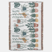 Couverture Chat Whimsical Tangled in Vines Plante Parent Blan (devant Vertical)