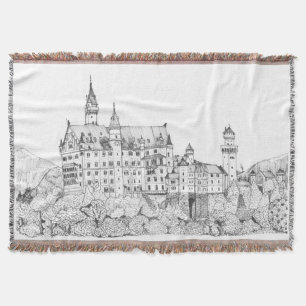 Couverture Château de Neuschwanstein Allemagne Art de ligne