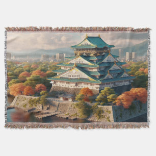 Couverture Château d'Osaka Paysage Japon Voyage Vintage