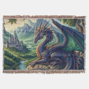 Couverture Château du Dragon médiéval coloré