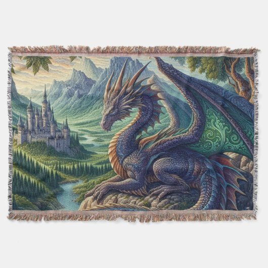 Couverture Château du Dragon médiéval coloré (Devant)