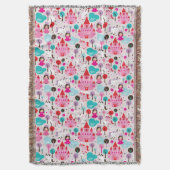 Couverture château et licorne de princesse d'enfants (devant Vertical)