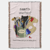 Couverture Chaton noir Pinceau Pot de peinture Artiste Chat R (devant Vertical)