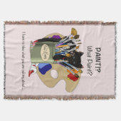 Couverture Chaton noir Pinceau Pot de peinture Artiste Chat R (Devant)