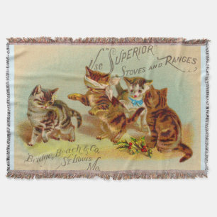 Couverture Chatons de cartes de commerce victoriens jouant