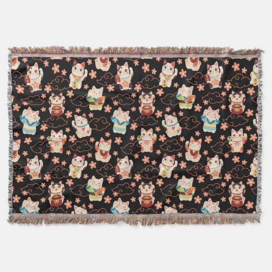 Couverture Chats Chanceux Maneki Neko Motif (Devant)