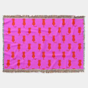 Couverture Chats Rouges Fantaisistes Roses Pour Toujours Fun