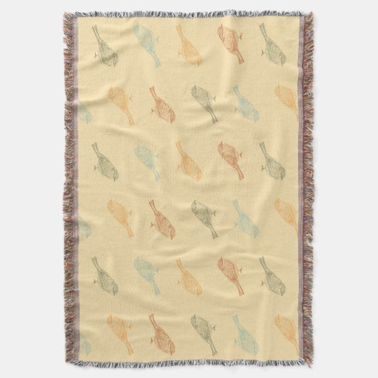 Couverture chaude de jet de motif de Chickadee (devant Vertical)