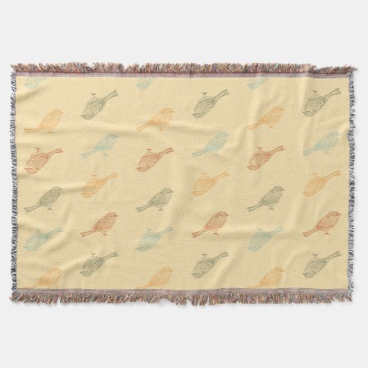 Couverture chaude de jet de motif de Chickadee (Devant)