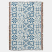 Couverture Cheater Traditionnel Patchwork Stars Quilt Blue (devant Vertical)