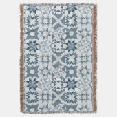 Couverture Cheater Traditionnel Patchwork Stars Quilt Blue (devant Vertical)