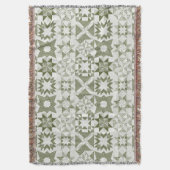 Couverture Cheater Traditionnel Patchwork Stars Quilt Green (devant Vertical)