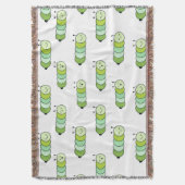 Couverture Chenilles Vertes Mignonnes et Diverses Expressions (devant Vertical)