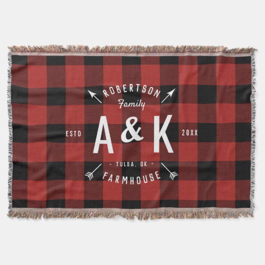 Couverture Chèque de bison rouge et Monogramme de flèche d'un (Devant)