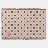Couverture Chèques noirs, orange et roses - Monogrammes (Devant)