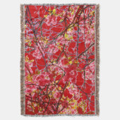 Couverture Cherry Blossom Rouge rose Floral Design (devant Vertical)