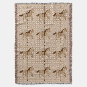 Couverture Cheval de carrousel - Chocolat Brown et Tan