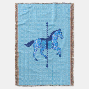 Couverture Cheval de carrousel - Cobalt et Sky Blue