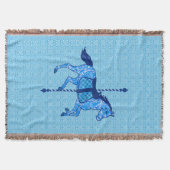 Couverture Cheval de carrousel - Cobalt et Sky Blue (Devant)