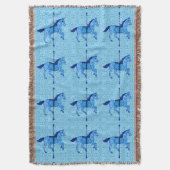 Couverture Cheval de carrousel - Cobalt et Sky Blue (devant Vertical)