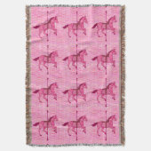 Couverture Cheval de carrousel - Fuchsia rose (devant Vertical)
