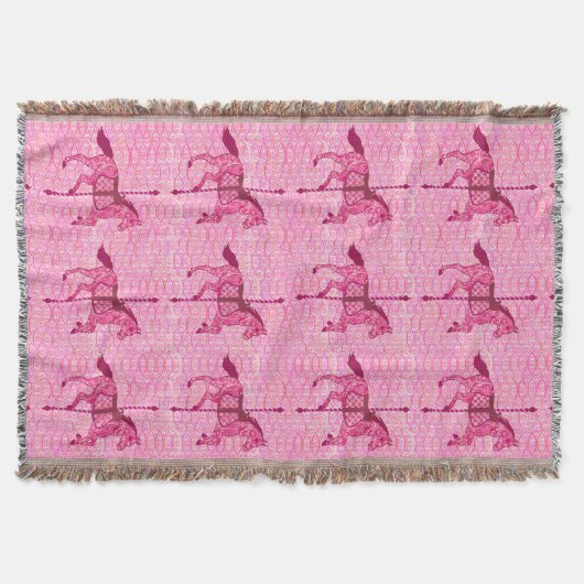 Couverture Cheval de carrousel - Fuchsia rose (Devant)
