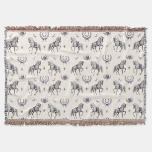Couverture Cheval de dressage élégant et aquarelle de fer à c