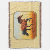 Couverture Cheval de la baie de course Jaune (devant Vertical)