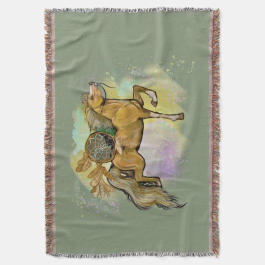 Couverture Cheval Palamino Dreamcatcher (devant Vertical)