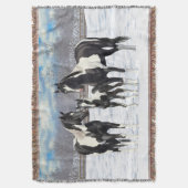 Couverture Cheval Pinto Quarter Noir Chevaux Paint Chevaux Da (devant Vertical)