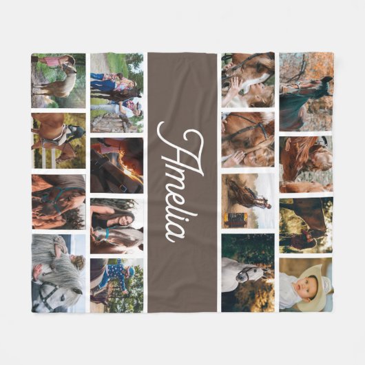 Couverture Cheval Pour Filles, Couverture Nom Enfa (Devant (Horizontal))