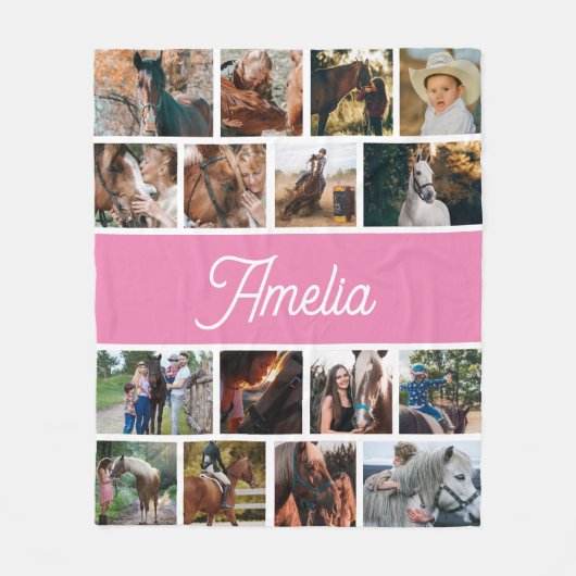 Couverture Cheval Pour Filles, Couverture Nom Enfa (Devant)