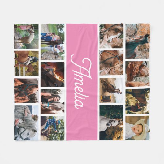 Couverture Cheval Pour Filles, Couverture Nom Enfa (Devant (Horizontal))