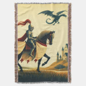 Couverture Chevalier médiéval et château de wyvern fantasy (devant Vertical)