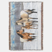 Couverture Chevaux Appaloosa En Peau De Bouche En Neige (devant Vertical)