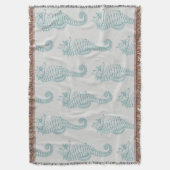 Couverture Chevaux de mer tropicaux, Motif hippocampe - gris (devant Vertical)