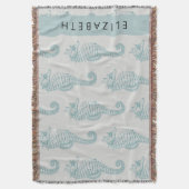 Couverture Chevaux de mer tropicaux, Motif hippocampe, Votre  (devant Vertical)