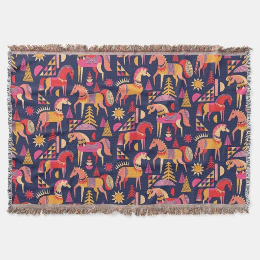 Couverture Chevaux Scandinaves : Décoration Décorative Sans C (Devant)