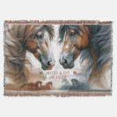 Couverture Chevaux spéciaux couple marié marron (Devant)