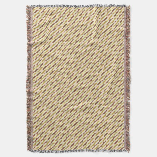 Couverture Chevron jaune naturel ocre pâle vert et brun (devant Vertical)