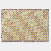 Couverture Chevron jaune naturel ocre pâle vert et brun (Devant)