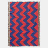 Couverture Chevron | Marine bleu et rouge | N'importe quel ty (devant Vertical)