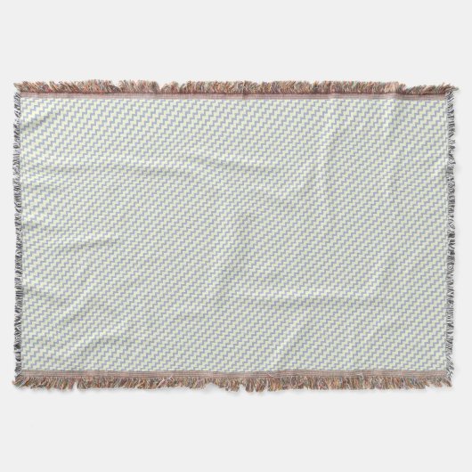 Couverture Chevron motif bleu clair crème (Devant)