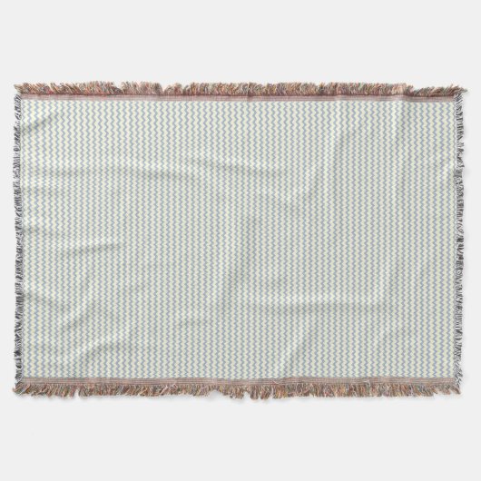 Couverture Chevron motif bleu clair crème (Devant)