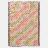Couverture Chevron motif chaud rouge ocre jaune sur rose pâle (devant Vertical)