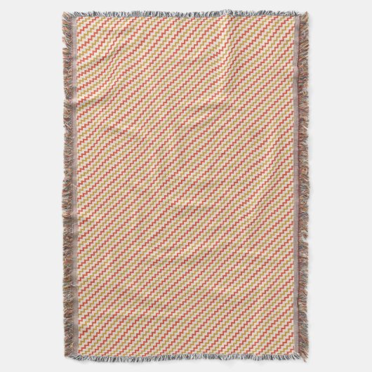 Couverture Chevron motif chaud rouge ocre jaune sur rose pâle (devant Vertical)