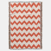 Couverture Chevron zigzag design naturel rouge rose (devant Vertical)