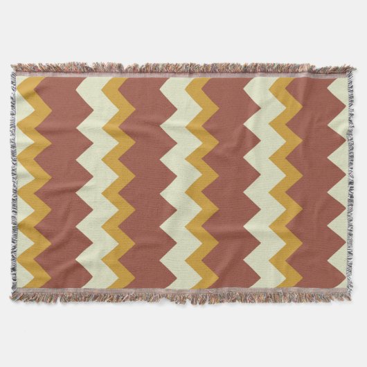 Couverture Chevron zigzag design or vert (Devant)